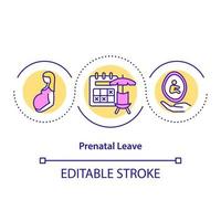 Prenatal leave concept icon vector