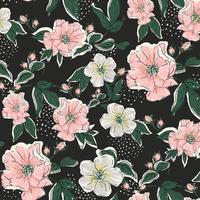 floral pattern. Seamless vector background. Perfect for Fabric design, wallpaper, wrapping paper.