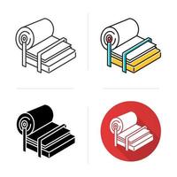 Pulp and paper industry icon vector