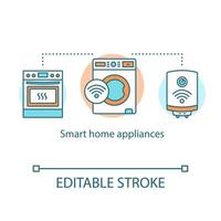 Smart home appliances concept icon vector