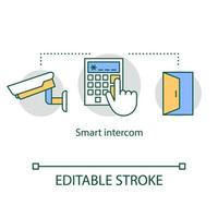 icono de concepto de intercomunicador inteligente vector