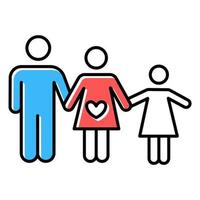 Family planning color icon vector