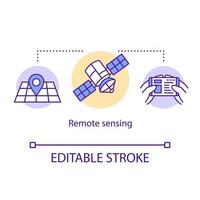 icono del concepto de teledetección vector