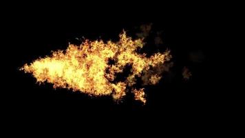 animation de boucle d'effet de flamme de feu video