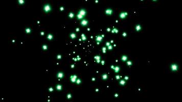 Animation der grünen Partikelstaubschleife video