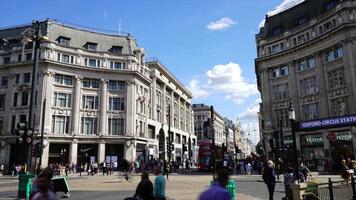 timelapse oxford circus winkelen in londen, engeland video