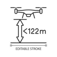 Max flight height linear manual label icon vector