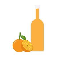 Orange juice drink icon flat design vector