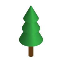 Isometric tree illustration vector on a white background