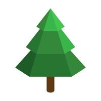 Isometric tree illustration vector on a white background