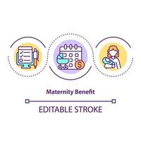 Maternity benefit concept icon vector