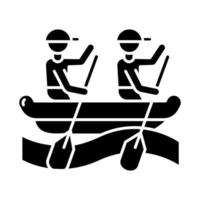 Rafting glyph icon vector