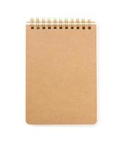 Spiral notepad Isolated on white background. Template mock up photo