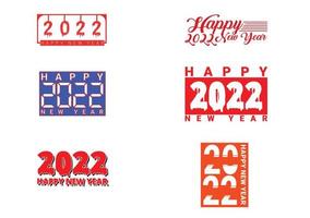 2022 Happy New Year Logo Design Bundle Template 04 vector