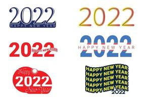 2022 Happy New Year Logo Design Bundle Template 01 vector