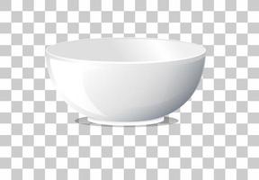 White plain bowl on grid background vector