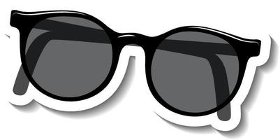gafas de sol negras sobre fondo blanco vector