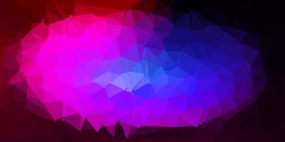 Dark blue, red vector abstract triangle backdrop.