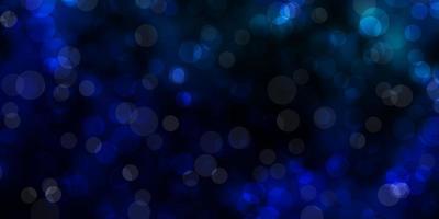 Dark BLUE vector texture with disks.