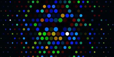 Light Multicolor vector backdrop with dots.