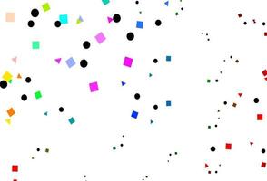 Light Multicolor, Rainbow vector texture in poly style with circles, cubes.