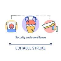 Security and surveillance concept icon vector