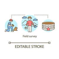 Field survey concept icon vector