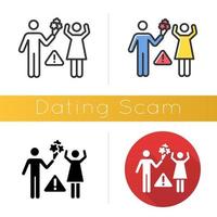 Dating scam icon vector