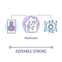 icono de concepto multisala vector