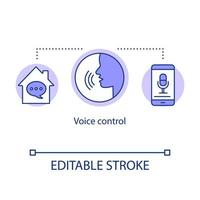 Voice control concept icon vector