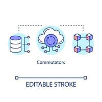 Commutators concept icon vector