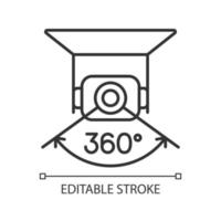 Full camera rotation linear manual label icon vector