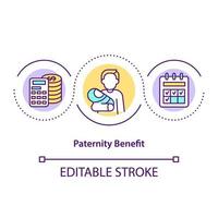 Paternity benefit concept icon vector