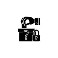 Protect political affiliation black glyph icon vector