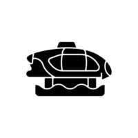 Electric water taxi black glyph icon vector