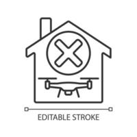 Dont use indoors linear manual label icon vector