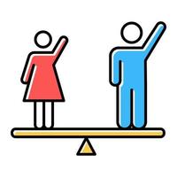 Gender equality color icon vector