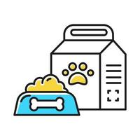 Pet supplies color icon vector