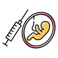 Forced abortion color icon vector