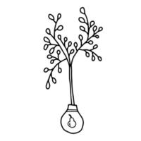 Pear tree. Ink sketch isolated on white background. Hand drawn vector illustration.