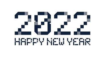 2022 New Year diverse unusual sign for 2022 event decoration, cute graphic, creative emblem concept for banner, brochure, flyer, calendar, greeting card, event invitation. Isolated vector logotype.