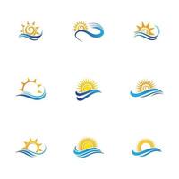 sun and water wave-12 vector