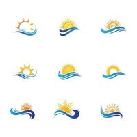 sun and water wave-40 vector