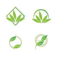 green leaf logo vector