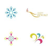 Vector logo illustration on the theme of the traditional celebration of happy diwali