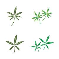 logo de hoja de cannabis vector