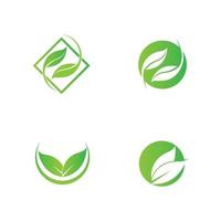 green leaf logo vector