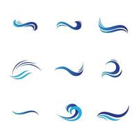 Water wave icon vector