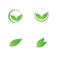 green leaf logo vector