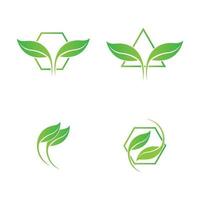 green leaf logo vector